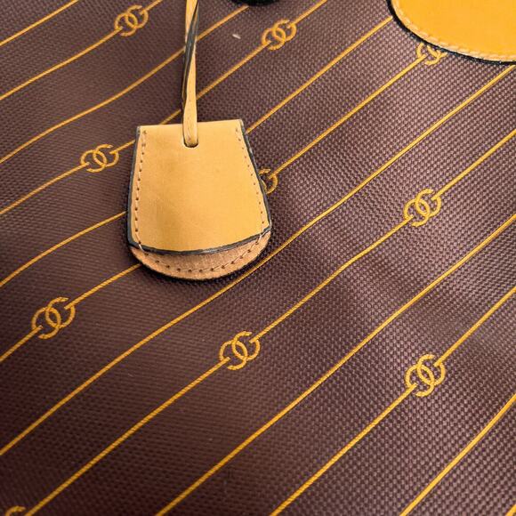 Gucci Vintage Bag Overnight RARE Logo Brown Work 60s 70s Handbag Tan Dustbag - Picture 10 of 16